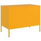 Muebles para TV 2 unidades acero amarillo mostaza 68x39x50,5 cm