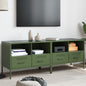 Muebles para TV 2 unidades acero amarillo mostaza 68x39x50,5 cm