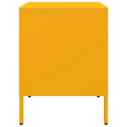 Mesitas de noche 2 uds acero amarillo mostaza 36x39x50,5 cm