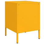 Mesitas de noche 2 uds acero amarillo mostaza 36x39x50,5 cm