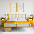 Mesitas de noche 2 uds acero amarillo mostaza 36x39x50,5 cm
