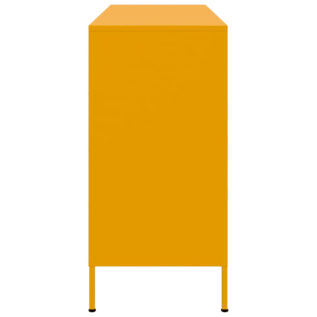 Aparador acero amarillo mostaza 100,5x39x79 cm