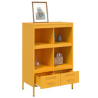 Aparador acero amarillo mostaza 68x39x101,5 cm