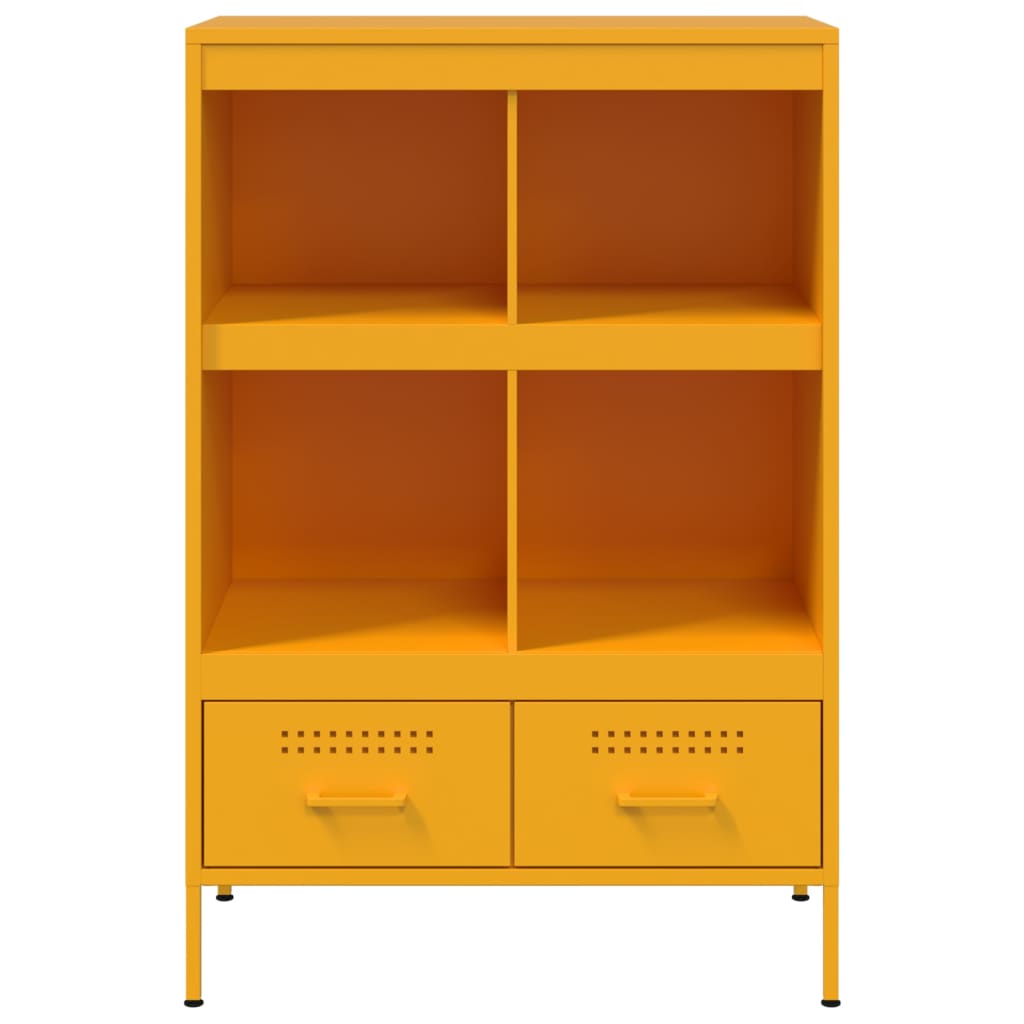 Aparador acero amarillo mostaza 68x39x101,5 cm