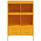Aparador acero amarillo mostaza 68x39x101,5 cm