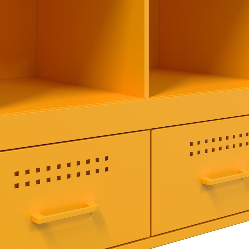 Aparador acero amarillo mostaza 68x39x101,5 cm