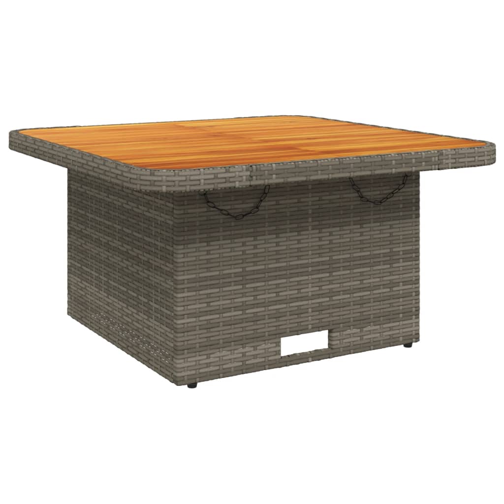 Set de muebles de jardín 5 pzas y cojines ratán sintético gris