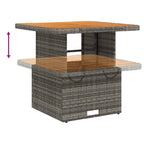 Set de muebles de jardín 5 pzas y cojines ratán sintético gris