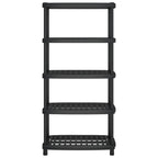 Estantería de 5 niveles PP negro 93,5x45,5x194,5 cm
