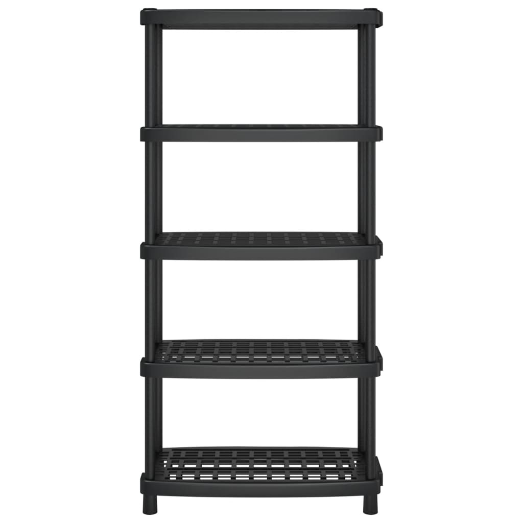 Estantería de 5 niveles PP negro 93,5x45,5x194,5 cm