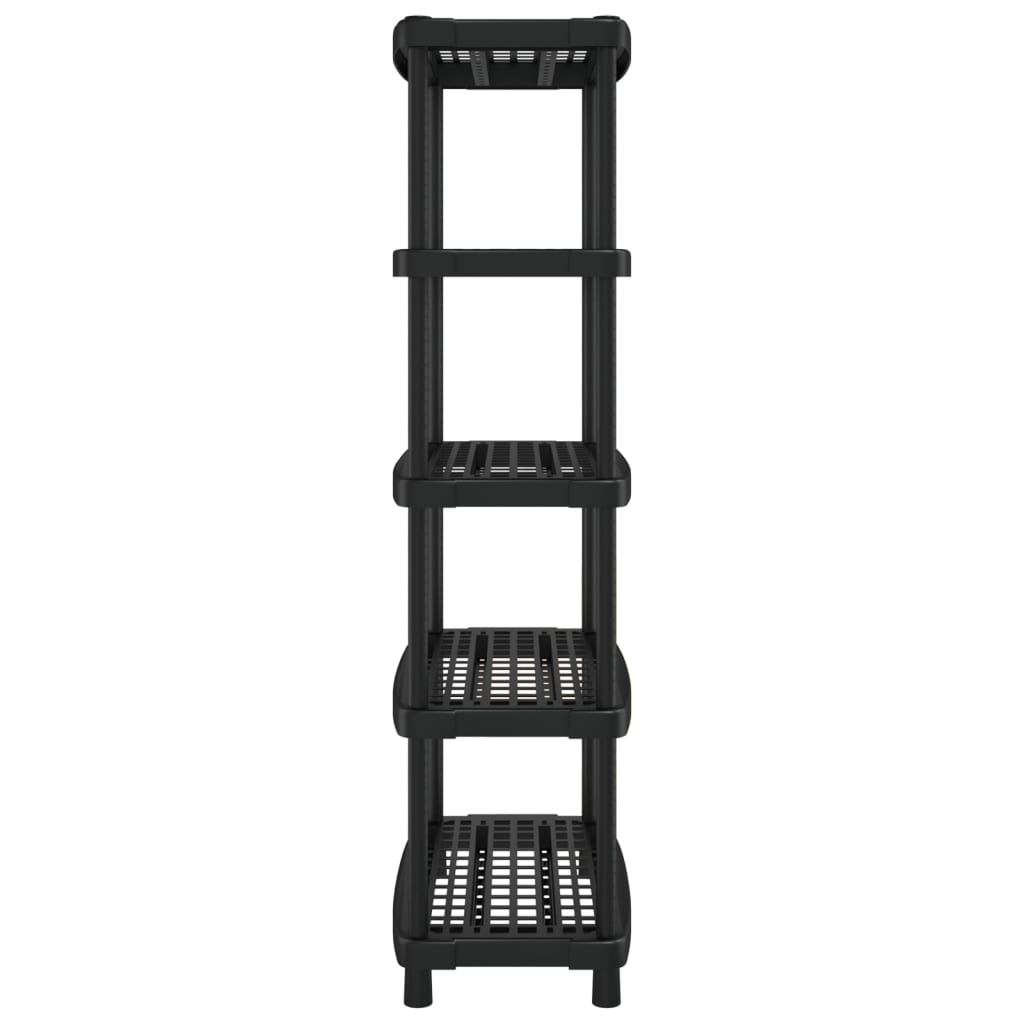 Estantería de 5 niveles PP negro 93,5x45,5x194,5 cm