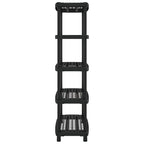 Estantería de 5 niveles PP negro 93,5x45,5x194,5 cm