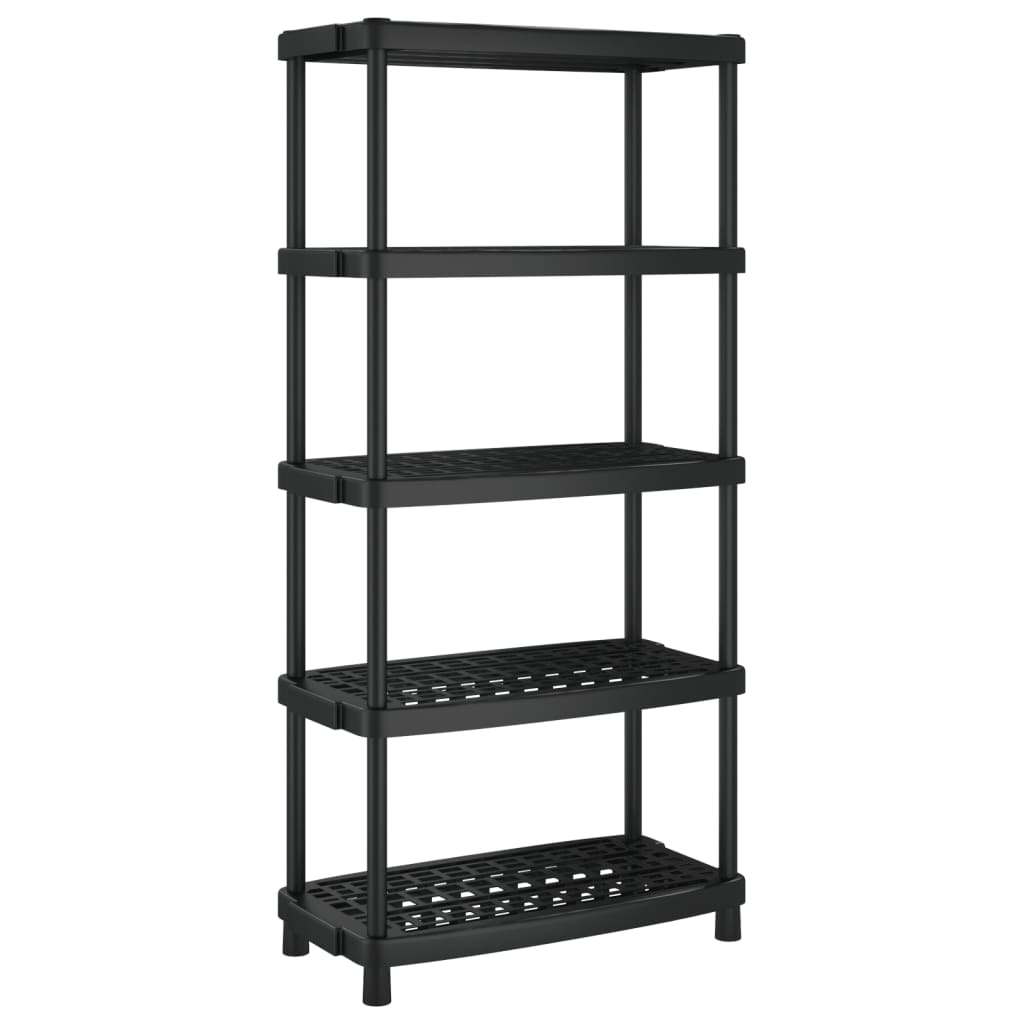 Estantería de 5 niveles PP negro 93,5x45,5x194,5 cm