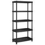 Estantería de 5 niveles PP negro 93,5x45,5x194,5 cm