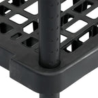 Estantería de 5 niveles PP negro 93,5x45,5x194,5 cm