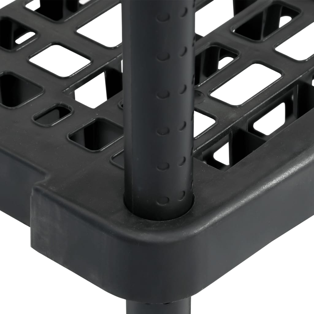 Estantería de 5 niveles PP negro 93,5x45,5x194,5 cm