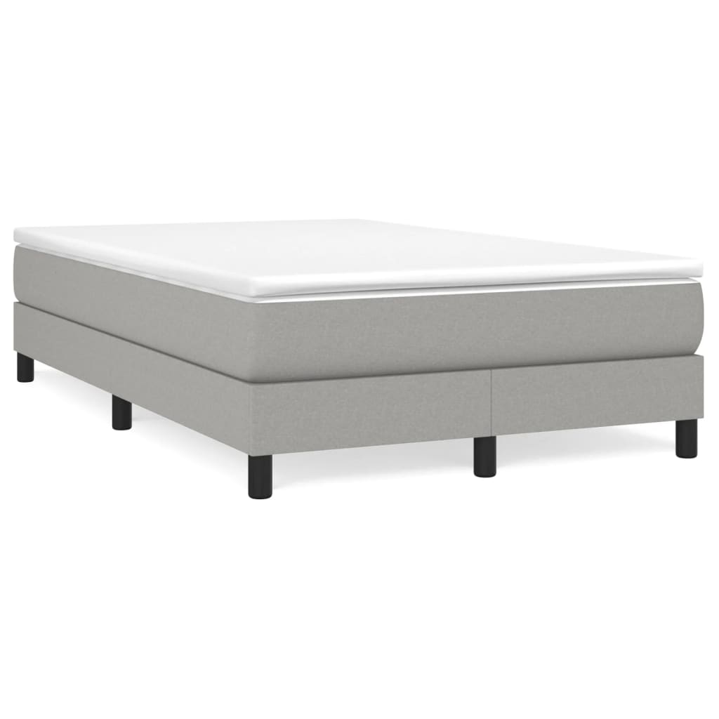 Cama box spring con colchón cuero sintético blanco 100x200 cm