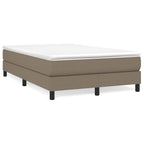 Cama box spring con colchón cuero sintético blanco 100x200 cm