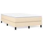 Cama box spring con colchón cuero sintético blanco 100x200 cm