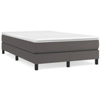 Cama box spring con colchón cuero sintético blanco 120x190 cm