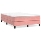 Cama box spring con colchón cuero sintético blanco 100x200 cm