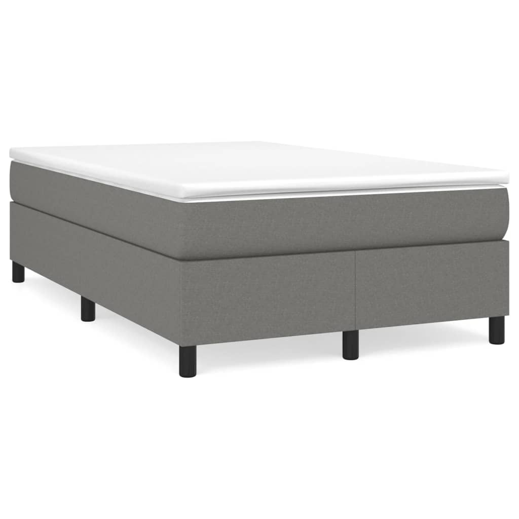 Cama box spring con colchón cuero sintético blanco 100x200 cm