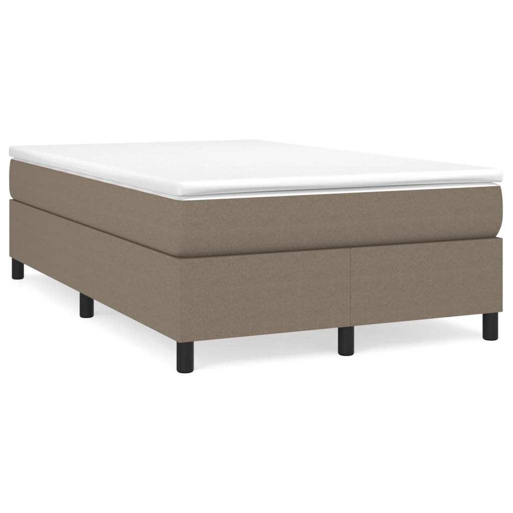 Cama box spring con colchón cuero sintético blanco 100x200 cm
