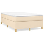 Cama box spring con colchón cuero sintético blanco 100x200 cm