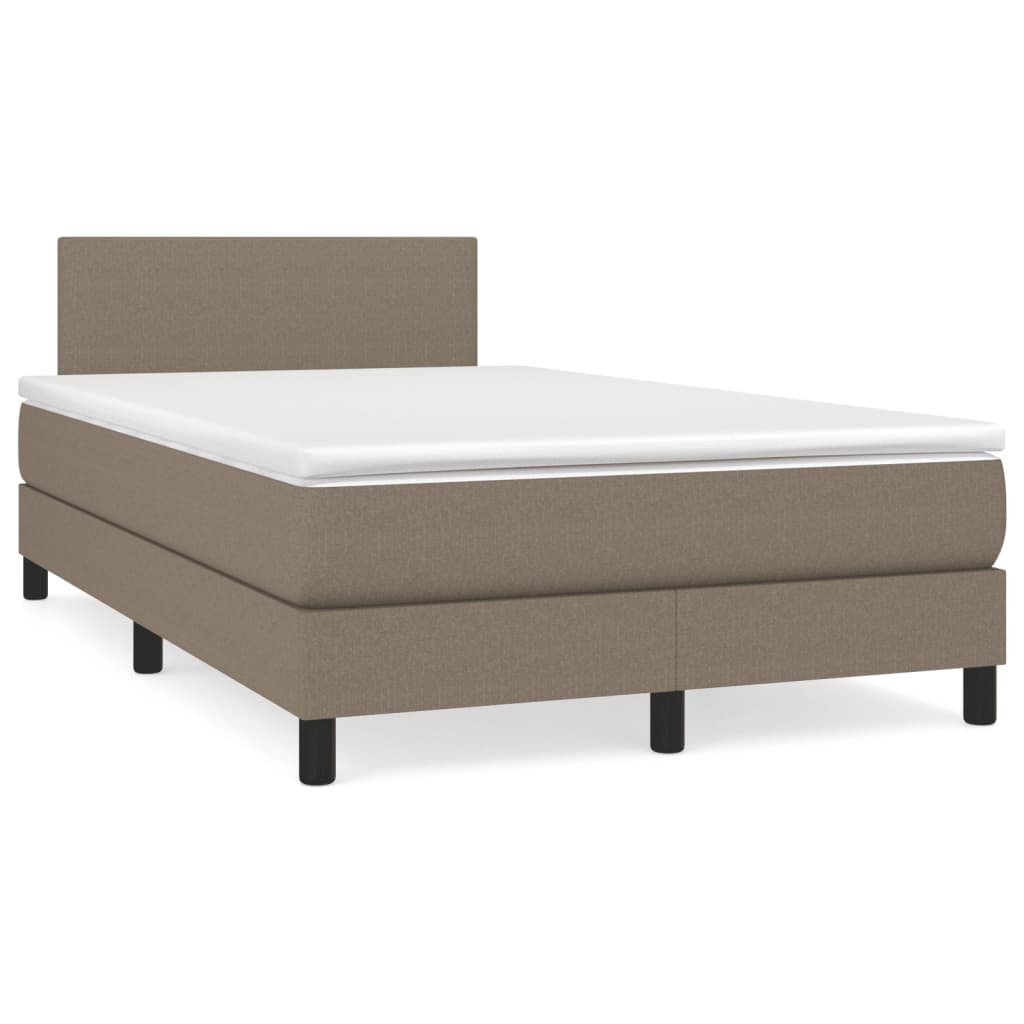 Cama box spring con colchón cuero sintético blanco 100x200 cm