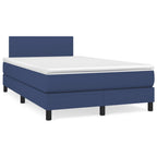 Cama box spring con colchón cuero sintético blanco 100x200 cm