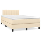 Cama box spring con colchón cuero sintético blanco 100x200 cm