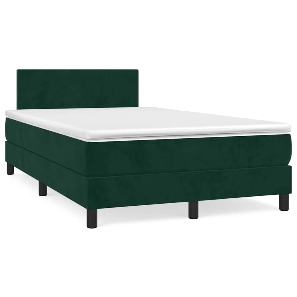 Cama box spring con colchón cuero sintético blanco 100x200 cm