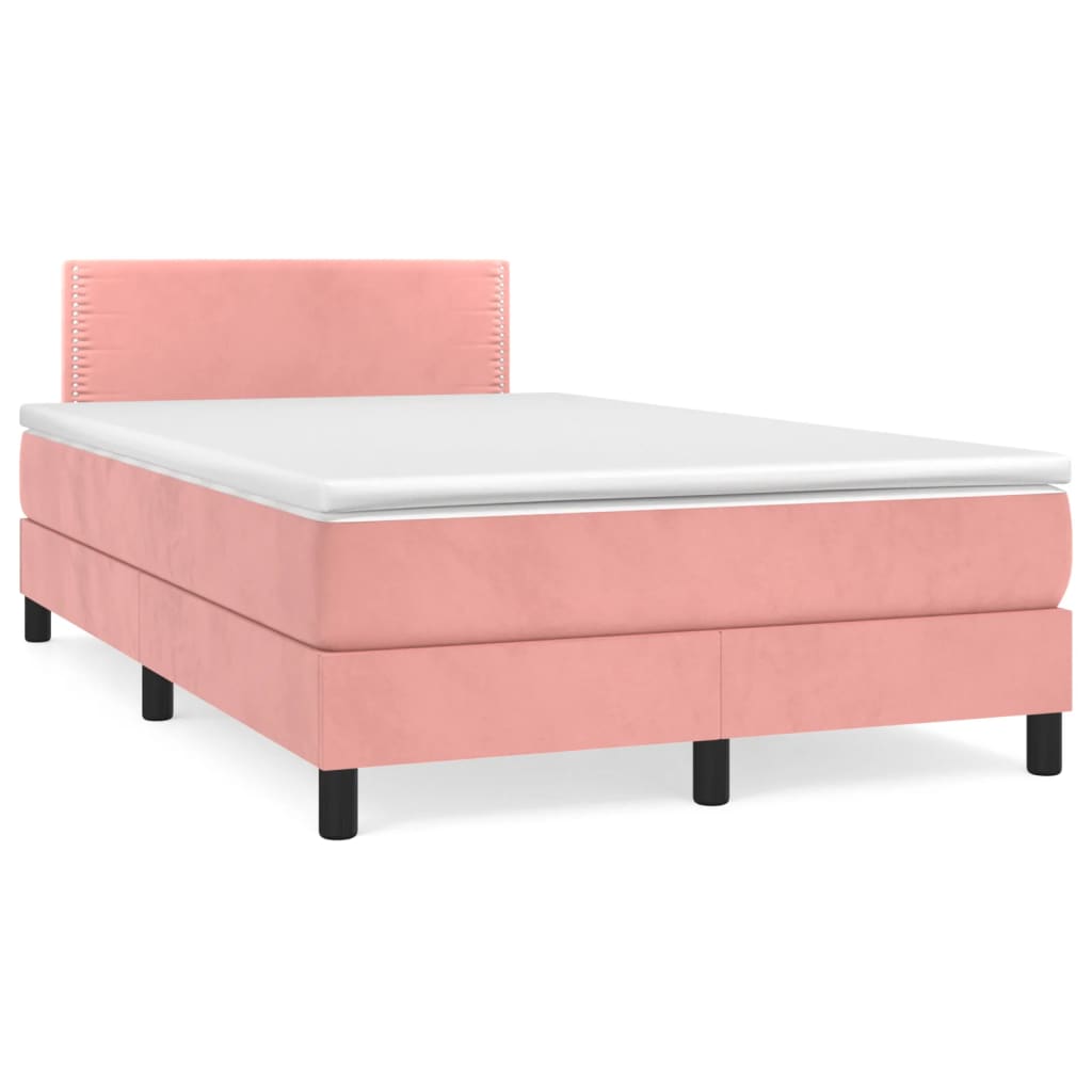 Cama box spring con colchón cuero sintético blanco 100x200 cm