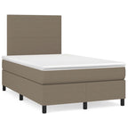 Cama box spring con colchón cuero sintético blanco 100x200 cm