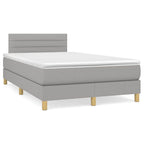 Cama box spring colchón LED cuero sintético capuchino 100x200cm