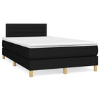 Cama box spring colchón LED cuero sintético capuchino 100x200cm