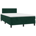 Cama box spring colchón LED cuero sintético capuchino 100x200cm