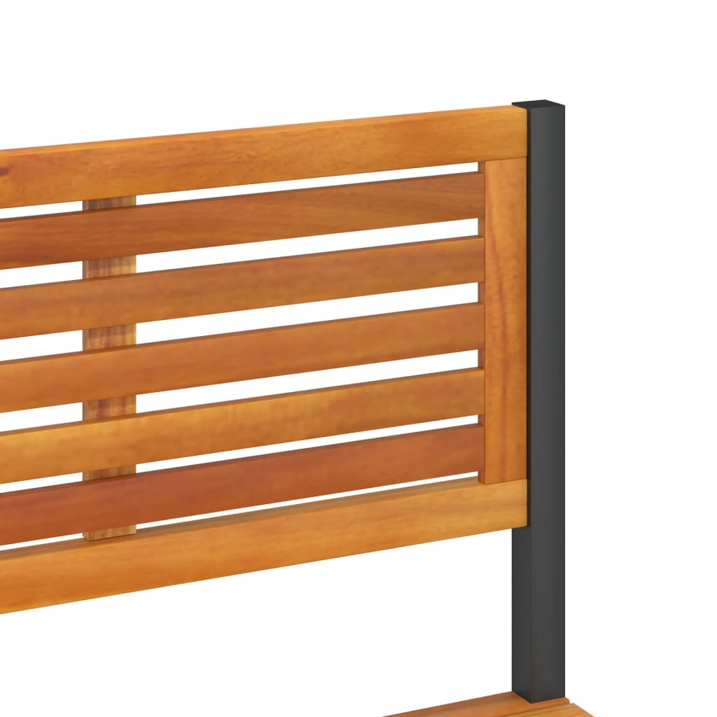 Mesa de trabajo de jardín madera de acacia y acero 90x50x110 cm