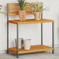 Acacia wood and steel garden workbench 90x50x110 cm