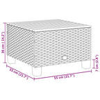 Set de sofás de jardín 11pzas con cojines ratán sintético beige