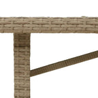 Conjunto de Comedor de Jardín 7 pcs Beige ratán sintético