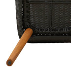 Conjunto de Comedor de Jardín 5 pcs Negro ratán sintético
