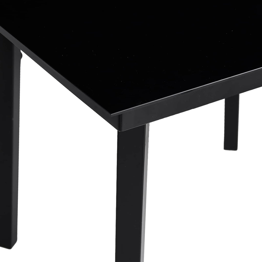 Conjunto de Comedor de Jardín 5 pcs Negro ratán sintético