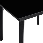 Conjunto de Comedor de Jardín 5 pcs Negro ratán sintético