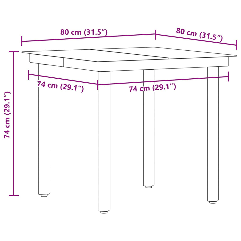 Conjunto de Comedor de Jardín 5 pcs Negro ratán sintético