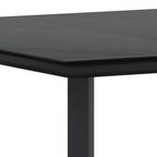 Conjunto de Comedor de Jardín 9 pcs Negro ratán sintético
