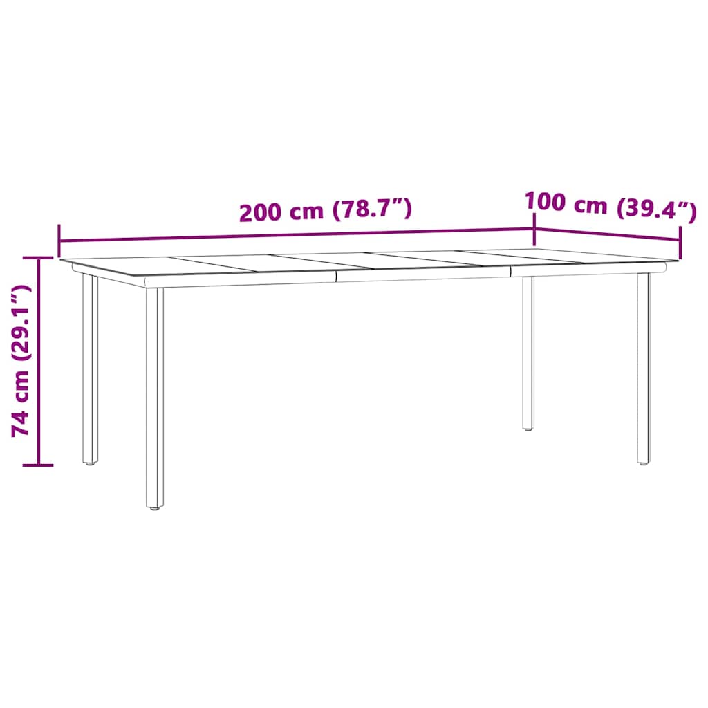 Conjunto de Comedor de Jardín 9 pcs Negro ratán sintético