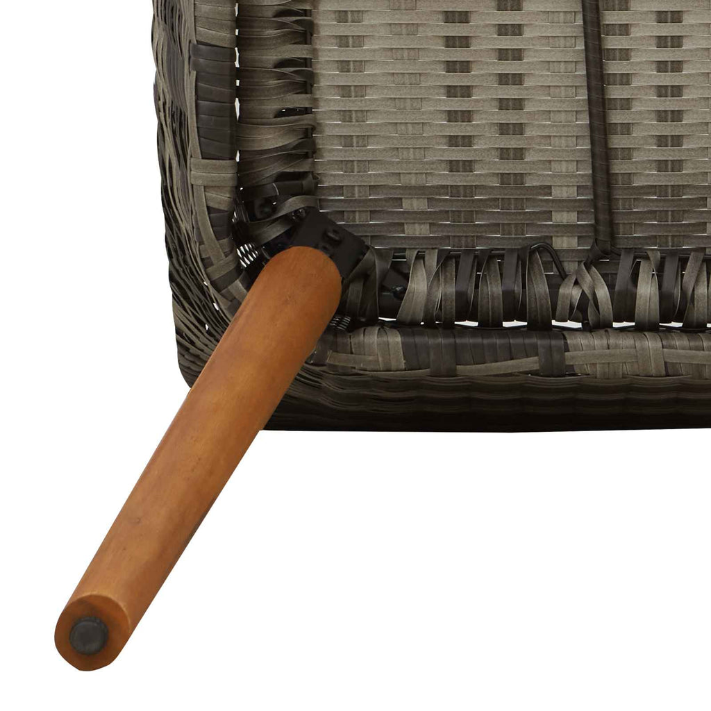 Conjunto de Comedor de Jardín 5 pcs Gris ratán sintético