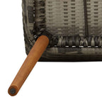 Conjunto de Comedor de Jardín 5 pcs Gris ratán sintético