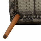 Conjunto de Comedor de Jardín 9 pcs Gris ratán sintético